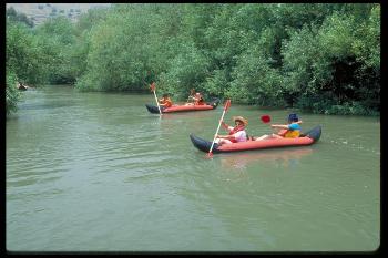 Kayak on the Jordan river